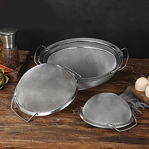 Convenient Double Handle Strainer Basket Stainless Steel Fine Mesh Sieve Filter - Picture 1 of 39