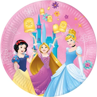 Procos Folat 93847P Disposable Paper Plates FSC Princess 23 cm Pack of 8 Multi-C - Image 1 of 2