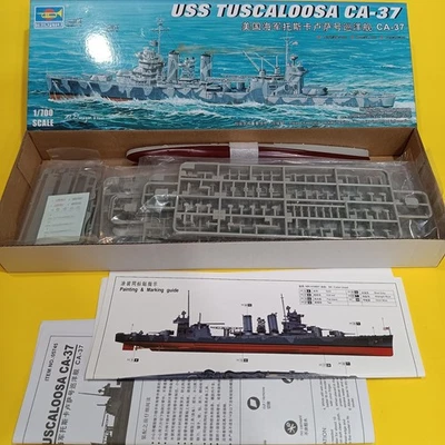Trumpeter 05745 1/700 USS Tuscaloosa CA-37 Cruiser WW2 Model Ship Kit,Battleship - Image 1 of 2