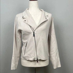 NUEVO CON ETIQUETAS Chaqueta Suéter Sioni Invierno Blanca Asimétrica Talla M - Imagen 1 de 7