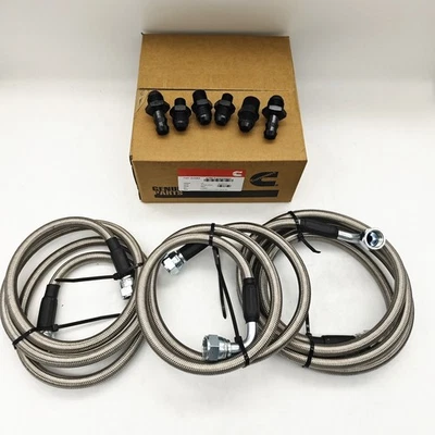 Cummins 47RE Transmission Cooler Lines Kit Heavy Duty Hose For 96-02 Dodge Ram - Image 1 of 4