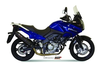 SCARICO COMPLETO MIVV SUONO NERO SUZUKI V-STROM 650 2004 2005 2006 Foto 1 de 2