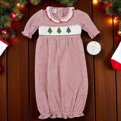 Vestido para dormir ajustado árbol de Navidad colección Edgehill bebé niña talla 0-3 Mos Foto 1 de 4
