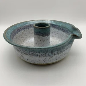 Wizard Of Clay Chicken Roaster Cooker Ceramic Glazed Pottery Blue Teal Gray USA - Picture 1 of 10