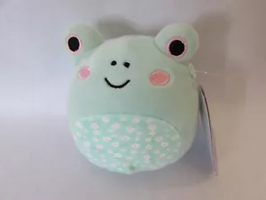 Kellytoy Squishmallow Fritz The Green Floral Tummy Frog 4.5" Plush Toy Flowers - Picture 1 of 4