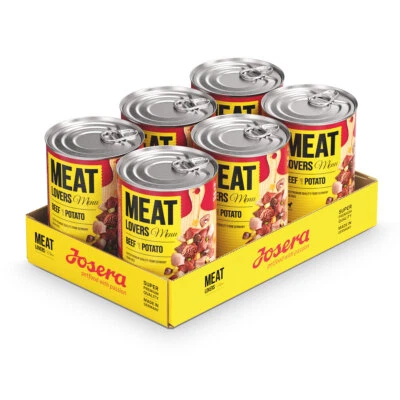 Josera Meatlovers Menu Beef with Potato Hundefutter nass Dosen | 6 x 400 g - Bild 1 von 3