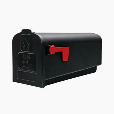 Gibraltar Mailboxes Parsons Classic Plastic Post Mount Black Mailbox Rust-Proof - Image 1 of 3