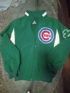 Chicago Cubs GAME USED Jacke Grün St Patrick’s Day RARE MLB Clover Jersey M - Bild 1 von 6