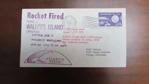 UNITED STATES ROCKET FIRED WALLOPS ISLAND LITTLE JOE 7 4-26-1961 ADDRESSED COVER - Picture 1 of 2