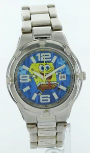 SpongeBob SquarePants Watch New w/Box never used Metal Band Wristwatch With date - Picture 1 of 3