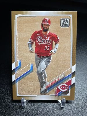 2021 TOPPS SERIES 1 JESSE WINKER GOLD PARALLEL 1266/2021 #281 CINCINNATI REDS - Image 1 of 3