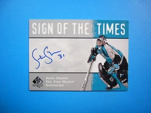 2000/01 UPPER DECK SIGN OF THE TIMES HOCKEY CARD SS STEVE SHIELDS AUTO AUTOGRAPH - Picture 1 of 2