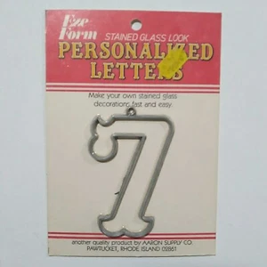 EZE FORM Stained Glass Suncatcher Number "7" Baking Form Only Vintage NEW - Picture 1 of 7
