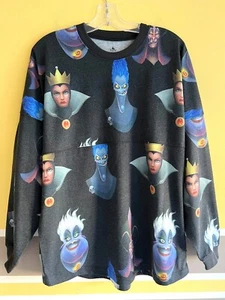 New Disney Store Villains Up to No Good Spirit Jersey Black Halloween S M L XXL - Picture 1 of 14