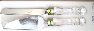 Waterford Wedding Bridal Cake and Knife Server 2 Piece Crystal Stainless 162844