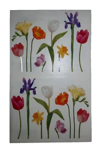 VTG Mrs. Grossman's Stickers Spring Stems Flowers Bouquet Tulips Daffodils Lilac - Picture 1 of 3