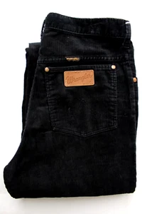 Wrangler men's corduroy bootcut jeans W32 L36 black LEVH798 - Picture 1 of 12