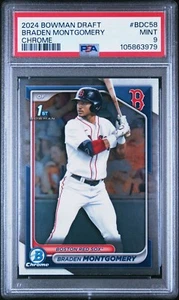 Bowman Draft BDC58 2024 BRADEN MONTGOMERY CROMO PSA 9 - Imagen 1 de 2