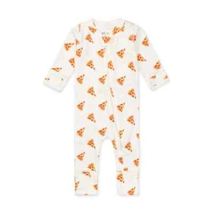 Monica + Andy Bio Baumwolle Langarm Baby 1-teiliger Overall, Pizza, 9-12 M - Bild 1 von 1