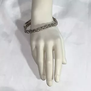 NWT auth PHILLIP GAVRIEL 925 double link FLEUR DE LIS bracelet - Picture 1 of 13