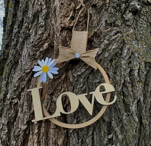 Interchangeable "LOVE" Sign for Front Door Decor Hanging Decoration LOVE  - Picture 1 of 9