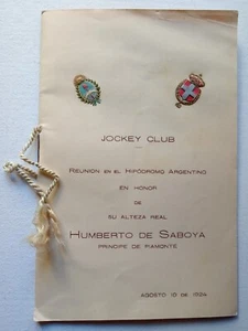 Humberto de Saboya en Argentina - Reunión en el Hipódromo Argentino - (1924) - Picture 1 of 3
