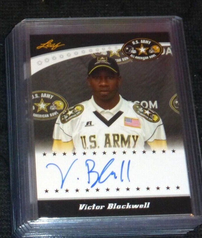2011 Leaf US Army All American Bowl VICTOR BLACKWELL TOUR AUTO SIGNED USC - Image 1 of 1
