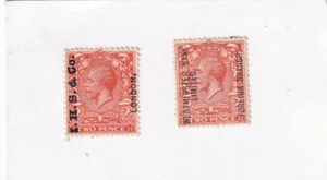 GREAT BRITAIN LONDON I.H.S. & CO. WESTMINSTER BANK FOREIGN BRANCH OVERPRINTS 2 - Picture 1 of 2