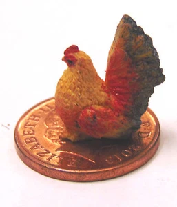 Casa de Muñecas Pollo Hecho a Mano Y Pintado Escala 1:12 Miniatura Jardín T2 Tumdee - Imagen 1 de 6