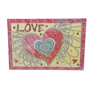 Arte de pared colorido rosa graffiti corazón amor lienzo retrato mediano  Foto 1 de 3