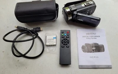 NEW Vivitar DVR4K-BLK Compact Camcorder - Black - Image 1 of 4
