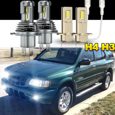 For Isuzu Rodeo 2000-2004 6500K White LED Headlight High/Low + Fog Light Bulbs - Image 1 of 4