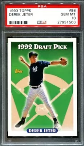 Topps Derek Jeter #98 1993 novato de radiocontrol PSA 10 - Imagen 1 de 2