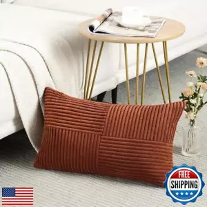 Fancy Homi Rust Long Lumbar Decorative Throw Pillow Covers 14x24 Inch for Bed - Picture 1 of 5