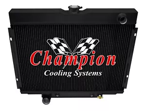 KR Champion 3 Row Black Finish Radiator for 1967 - 1969 Ford Fairlane V8 Engine - Picture 1 of 7