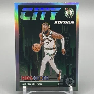 2023-2024 NBA Hoops Premium Stock Jaylen Brown City Edition #1 Silver Prizm - Picture 1 of 2