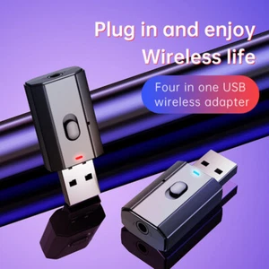 4 en 1 adaptateur sans fil USB émetteur sans fil récepteur jack 3,5 mm AUX - Photo 1/11