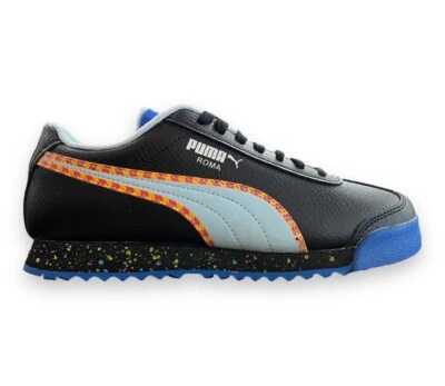 Puma - Juniors Roma Pinball Shoes, Color Puma Black/Aquamarine/Victoria Blue - Image 1 of 4