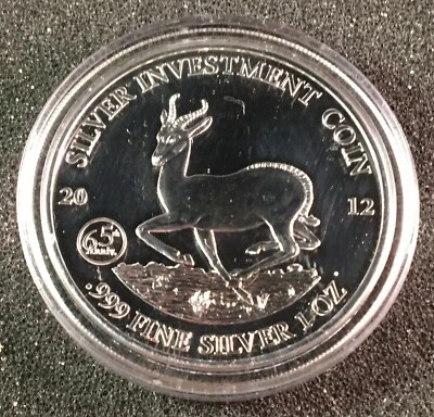Gabun Springbock 999 Silber 1 oz Proof - 1000 Francs 2012 Silver Investment Coin - Bild 1 von 2