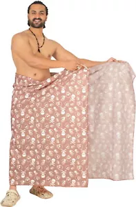 HAPPY BAY Men's Fashion Beachwear Sarong Stylish Pareo One Size Red, Skull - Picture 1 of 3
