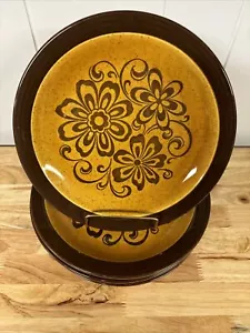MCM Vintage Homer Laughlin Andre Ponche Gold Glade 10.25" Set Of 6 Plates - Picture 1 of 12