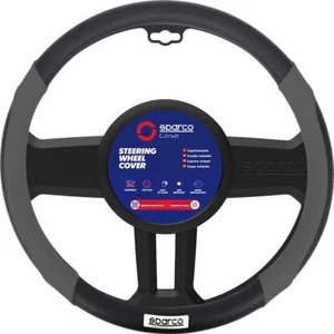 Universal Steering Wheel Cover SPC1113 Gray And Black With Perforated Details - Picture 1 of 1