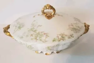 HAVILAND Limoges France SCHLEIGER 45a COVERED ROUND VEGETABLE BOWL - Picture 1 of 24