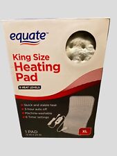 Equate King Size Heating Pad 12x24 XL 6Timer Settings & Heat Levels 3hr Auto Off