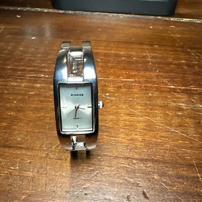 Kimio Silver Tone Stainless Steel Ladies Watch Bangle New Battery - Image 1 of 4