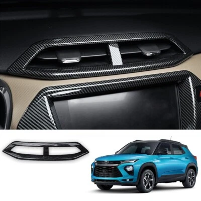 For Chevrolet Trailblazer Carbon Fiber Black Central Air Vent Outlet Cover Trim - Изображение 1 из 4