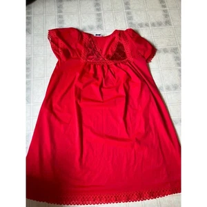 Vintage kelly reed Robe and Gown Matching Set lipstick red Made in USA sz large - Picture 1 of 10