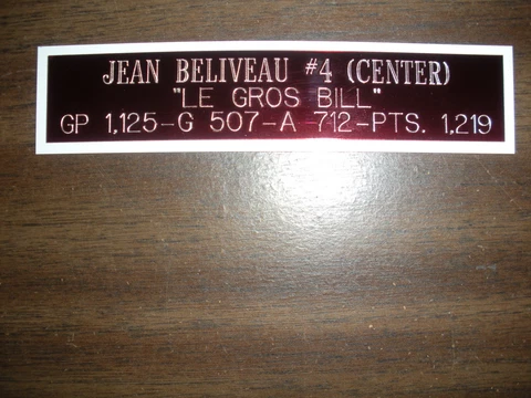 JEAN BELIVEAU NAMEPLATE FOR SIGNED PUCK DISPLAY/JERSEY CASE/PHOTO Cover