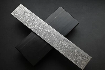 12英寸梯子图案空白坯,手工大马士革钢条用于制作刀。 — 第 1/4 张图片