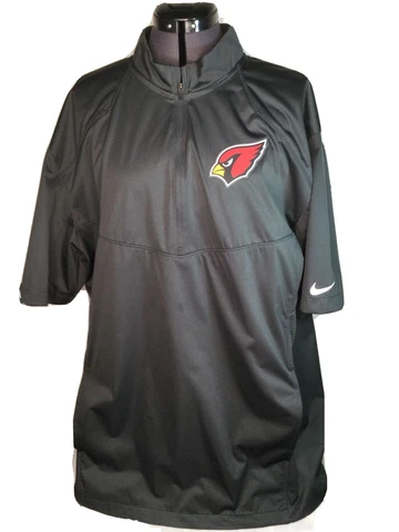 NIKE NFL OnField Apparel Arizona Cardinals Pullover XL Gray Windbreaker Shirt Cover